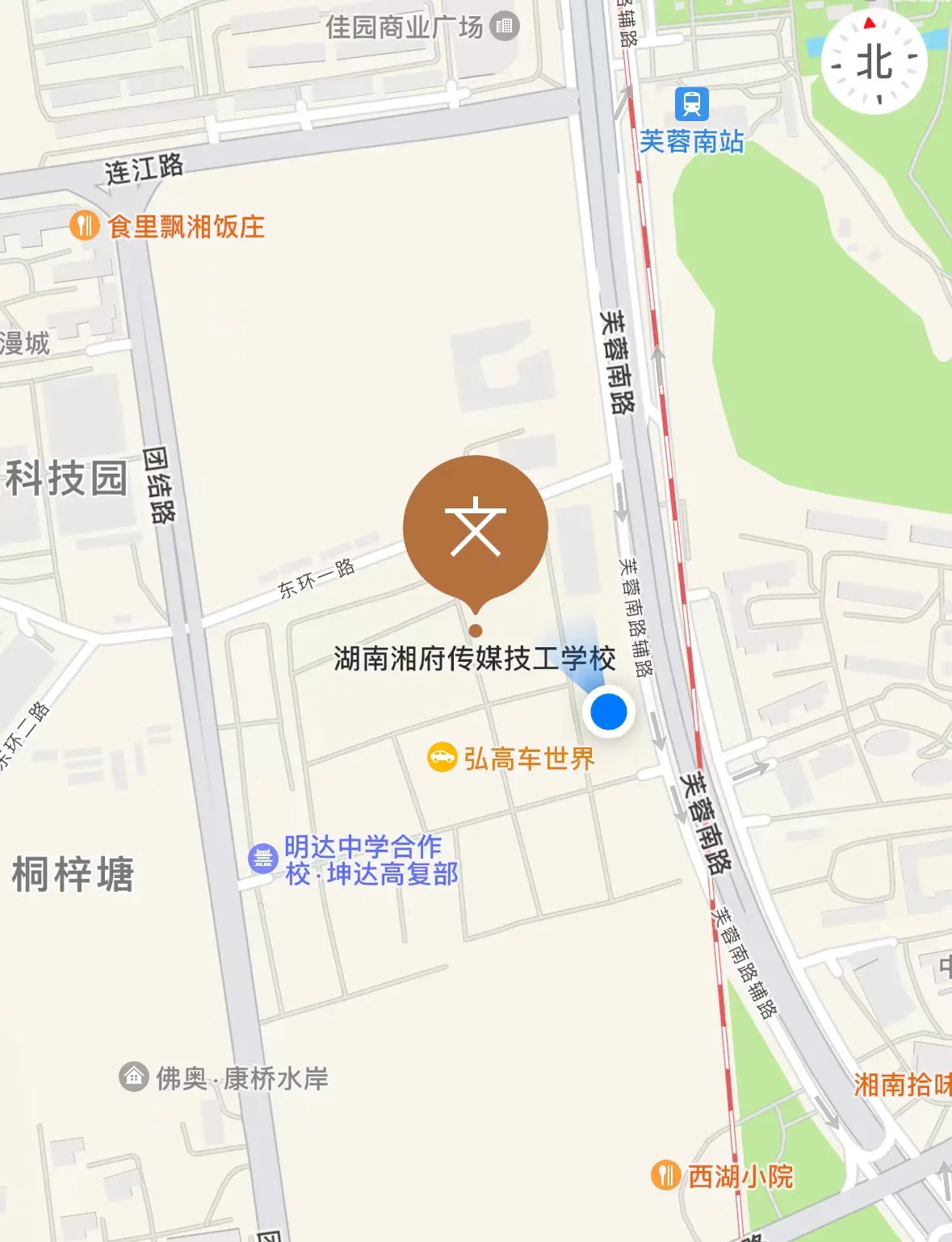湖南湘府传媒技工学校地图位置